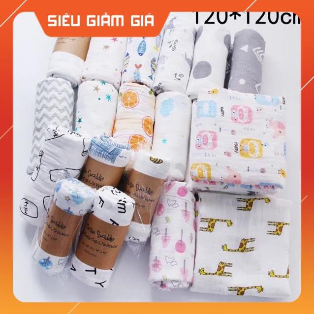 Khăn Muslin swaddle Sợi tre cho bé