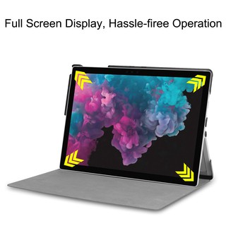 Surface Pro 6 7 Case, 12.3" Slim Cover + PU Leather for 2015-2019 Microsoft Pro 4/5