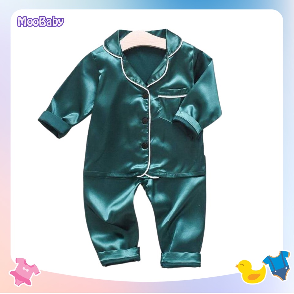 Pijama Cho Bé Trai,Gái Dài Tay Chất Lụa Cực Xinh Cho Bé Yêu - Moobaby Shop
