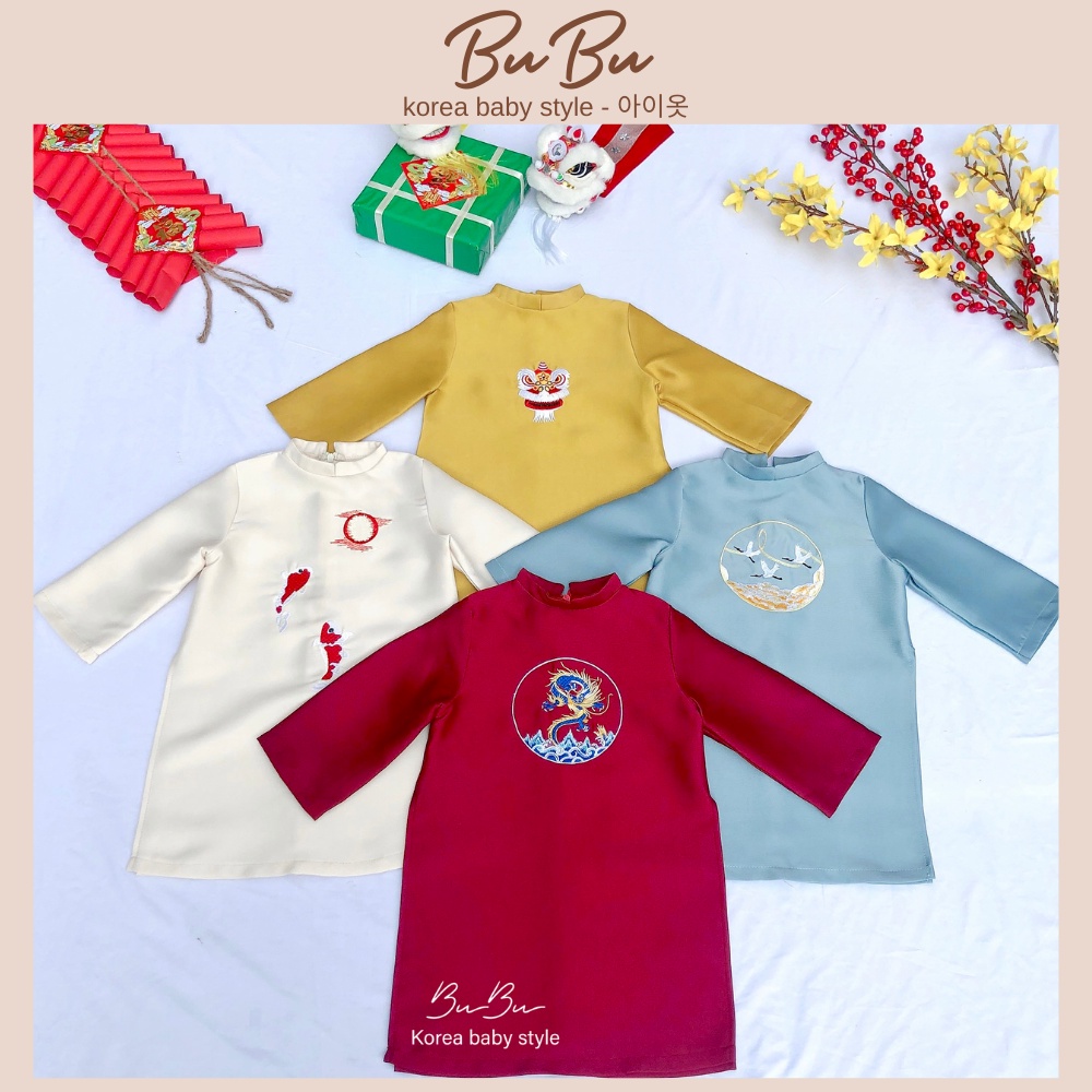 Áo Dài Cách Tân Tafta Phong Cách Cho Bé Trai ❤️ Hàng Thiết Kế BuBu