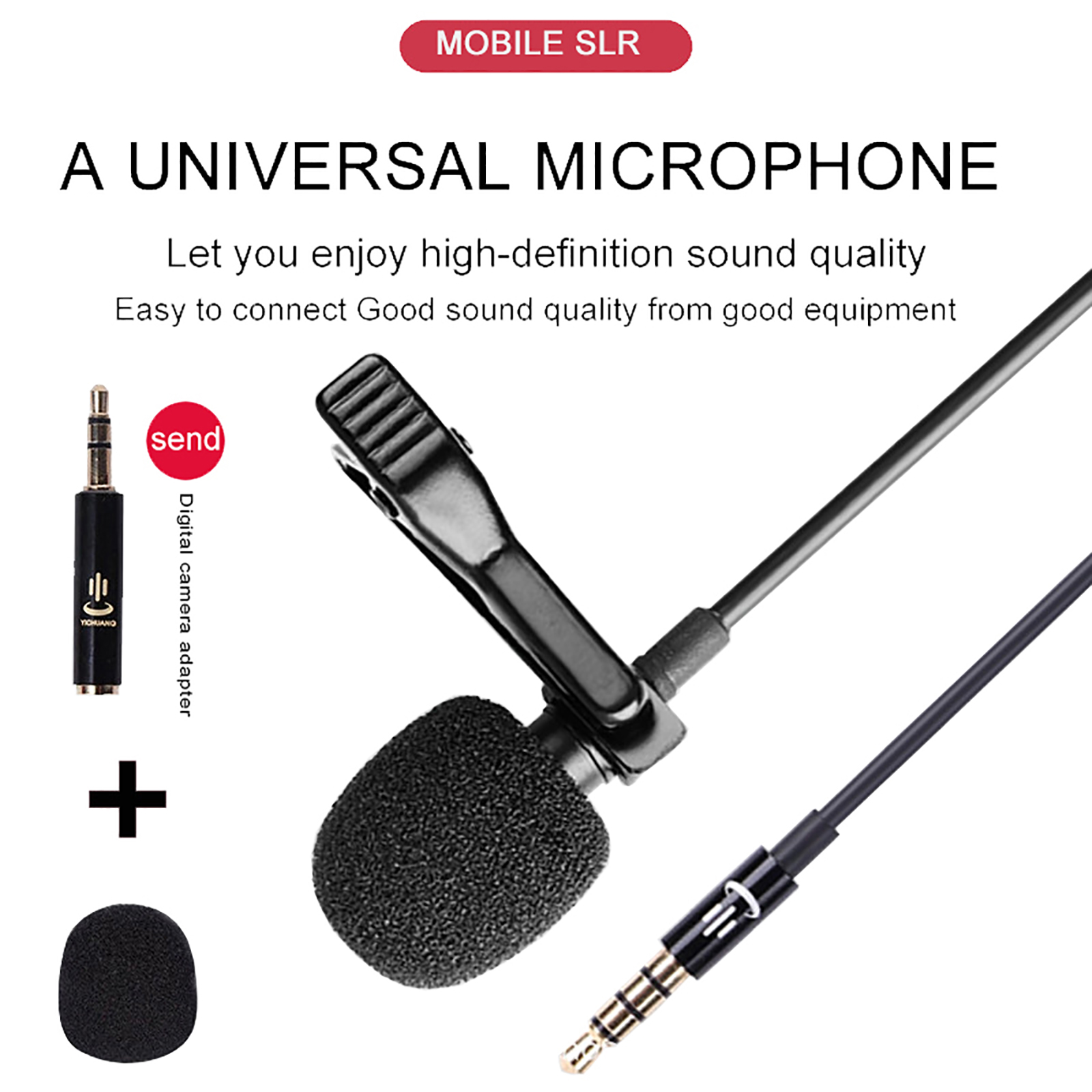 Micro Lavalier Chuyên Nghiệp Cho Điện Thoại Iphone / Phỏng Vấn / Ghi Âm