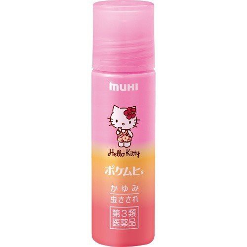 LĂN BÔI CHỮA NGỨA POKE MUHI HELLO KITTY 15 ML, HÀNG NỘI ĐỊA NHẬT, nhỏ gọn, tiện lợi, giảm ngữa khi bị côn trùng đốt