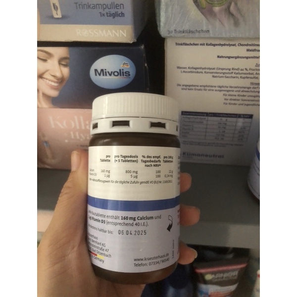 Viên ngậm Sanct Bernhard Calcium Vitamin D3 Vị Socola cho bé