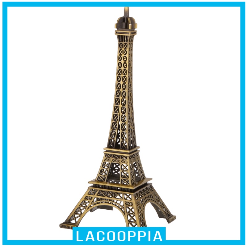 [LACOOPPIA]Retro Alloy Bronze Tone Paris Eiffel Tower Figurine Statue Model Decor