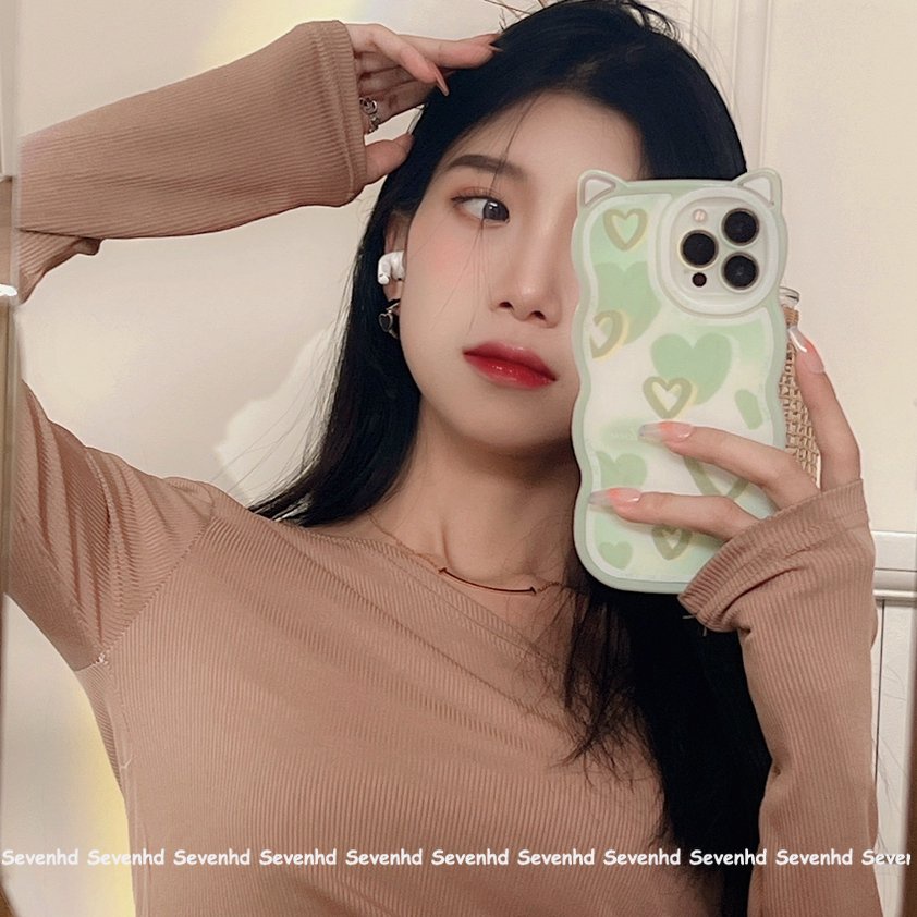 Ốp Điện Thoại Họa Tiết Tai Mèo Dễ Thương Cho iPhone 14 13 12 11 Pro Max SE2020 X XR Xs Max 7 8 Plus