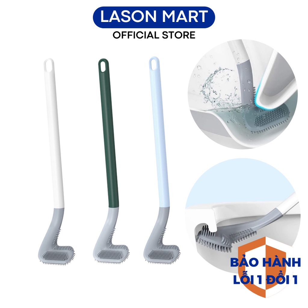 Cọ Toilet Silicon Siêu Sạch, Chổi Chà Rửa Nhà Vệ Sinh Bồn Cầu Gắn Tường