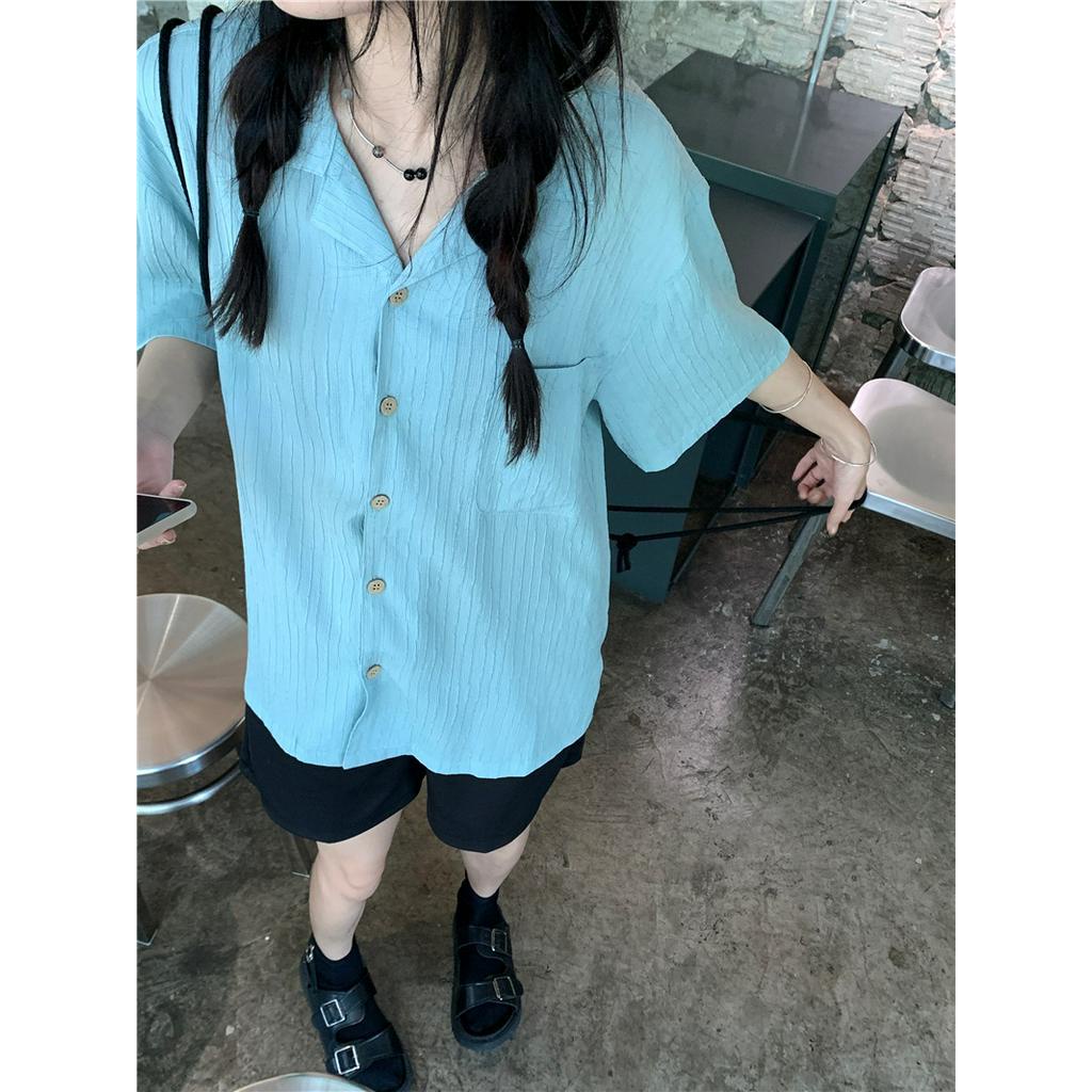 Áo Sơ Mi Dáng Rộng Ngắn Tay Thời Trang Mùa Hè Cá Tính 63079