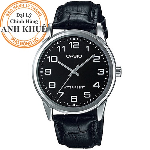 Đồng hồ nam dây da Casio chính hãng Anh Khuê MTP-V001L-1BUDF
