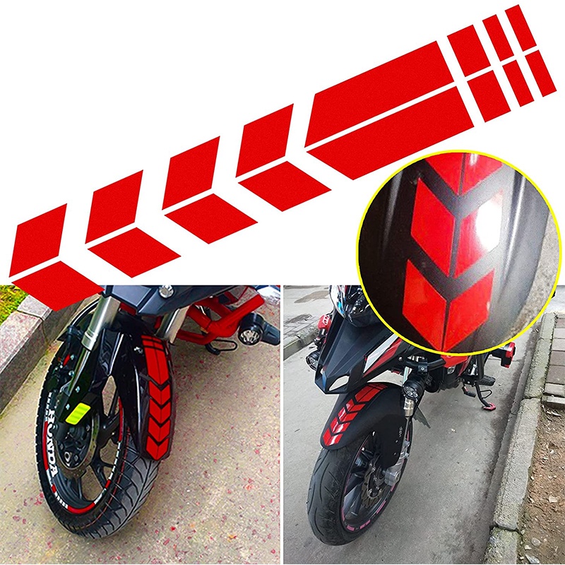 FENDER Miếng Dán Phản Quang Chống Thấm Nước Chống Dầu Hình Mũi Tên Thông Dụng Cho Xe Máy