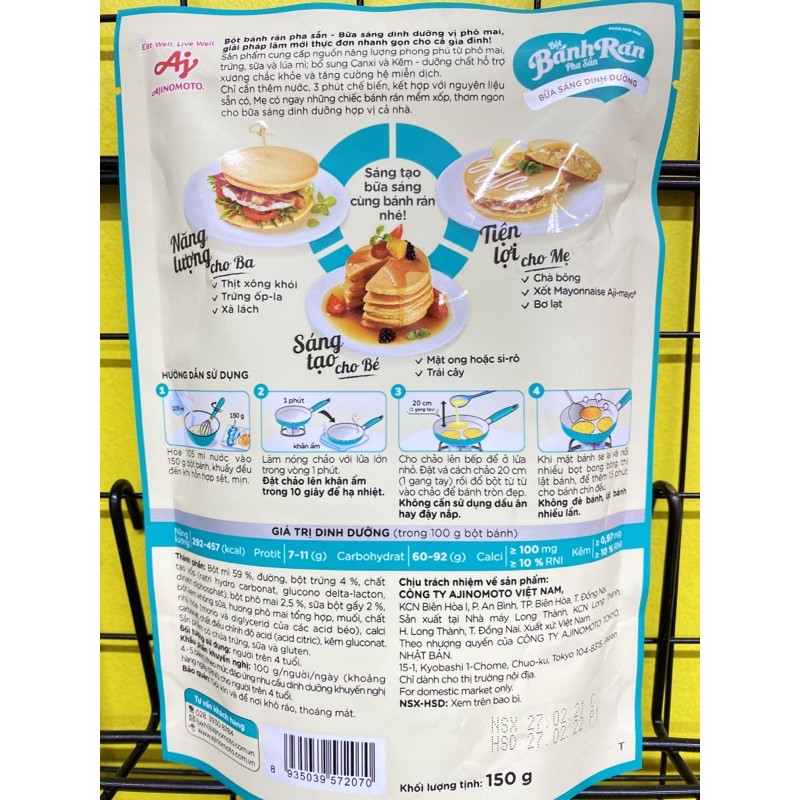 Bột bánh rán pha sẵn Ajinomoto gói 150g