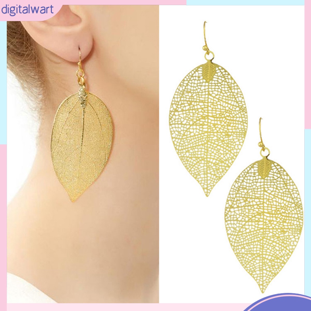 Đôi bông tai hình chiếc lá cách điệu thời trang cho nữ
