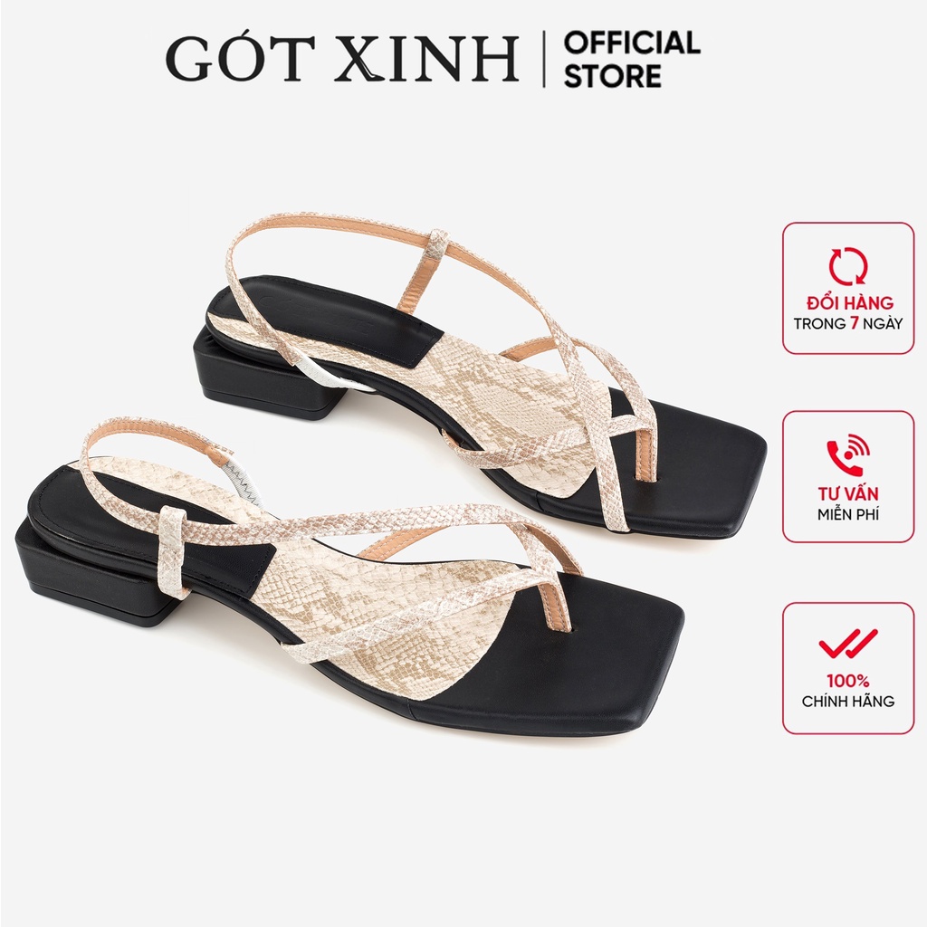 Sandal nữ GÓT XINH SD12 quai mảnh đế cao 2cm