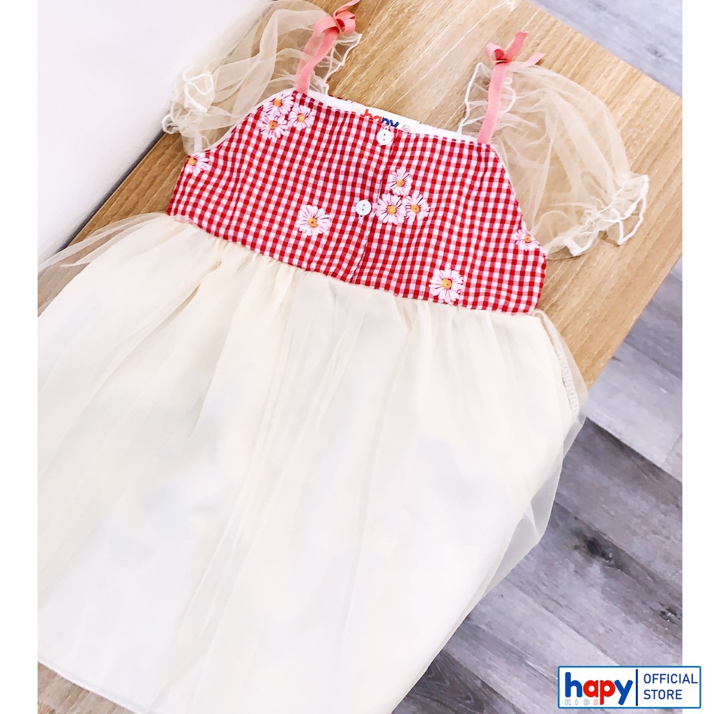 Váy Bé Gái, Đầm Bé Gái Hoa Công Chúa 2 Lớp Cho Bé Từ 7-20kg Hapykids V024