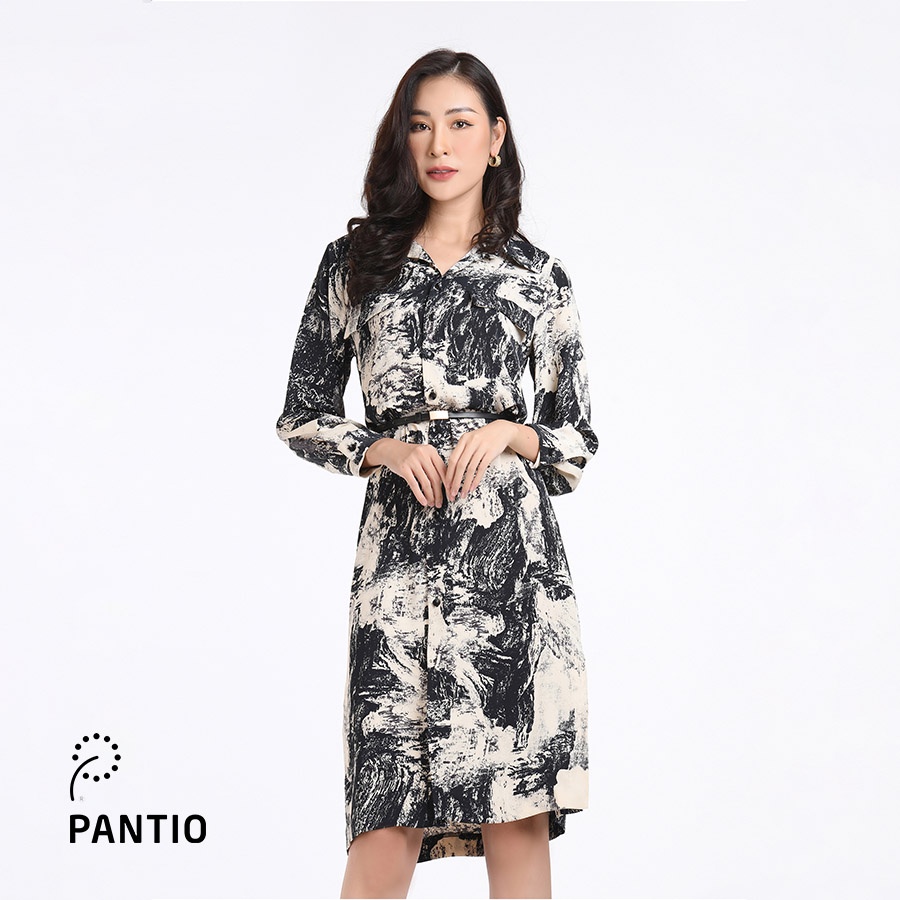 Đầm công sở phối hoạ tiết thời trang FDC52537 - PANTIO