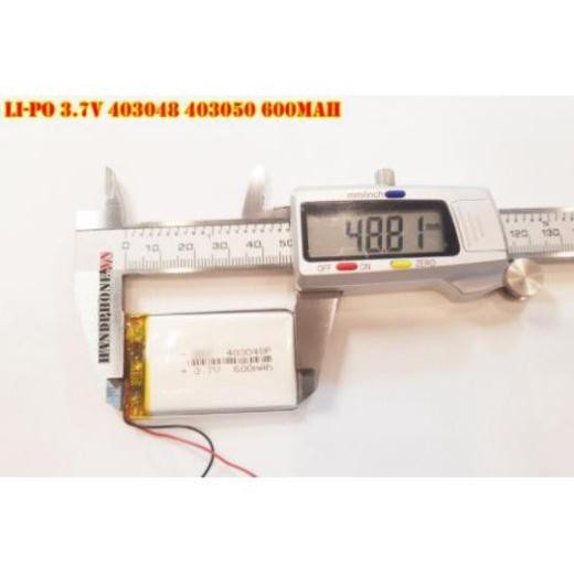 Pin Li-Po 3.7V 600mAh 603040 (Lithium Polymer) cho điện thoại, loa Bluetooth, định vị GPS, máy ghi âm, camera hành trình