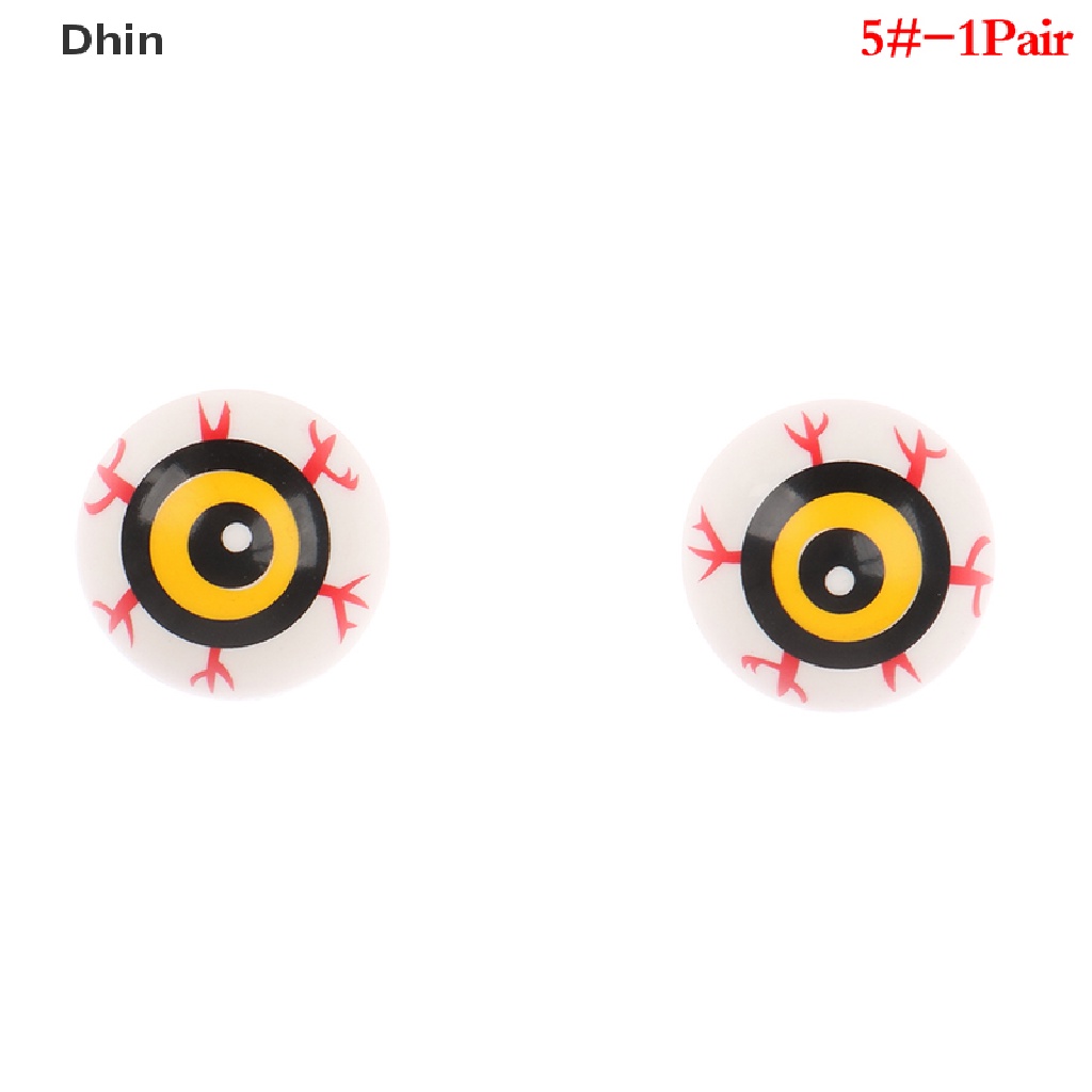 1 Cặp Bóng Mắt Nhựa Nửa Mắt Dùng Trang Trí Halloween / Búp Bê DIY