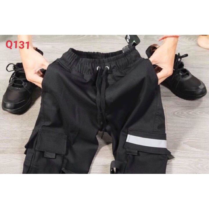 &lt; FREESHIP &gt; Quần jogger kaki túi hộp PHẢN QUANG co giãn 4 chiều, nam nữ mặc được