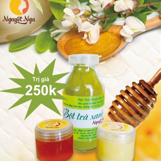 Combo sữa ong chúa, mật ong, bột trà xanh