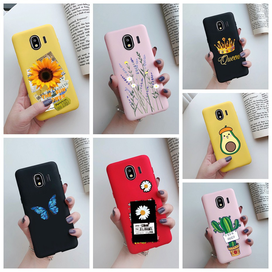 Ốp điện thoại silicon mềm hình hoa hướng dương / quả bơ cho Samsung Galaxy J2 2018 J2 Pro J250F Grand Prime Pro 2018