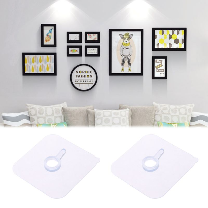 Set 2 Móc Treo Đồ Dán Tường Siêu Dính Chắc Chắn