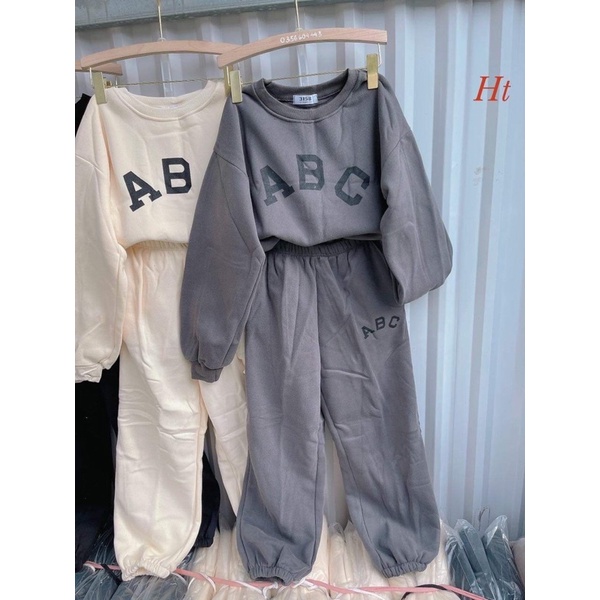 Bộ nỉ cotton ABC H2B776