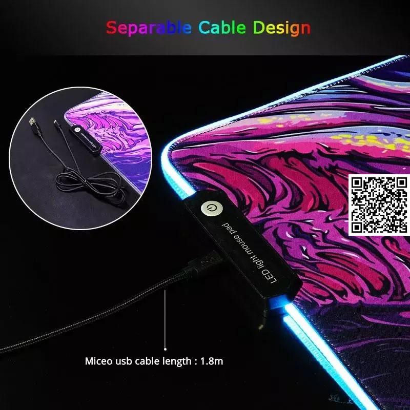 Mua 1300 Miếng lót chuột Game tùy chỉnh đèn LED Rgb hình Nền Đen ...
