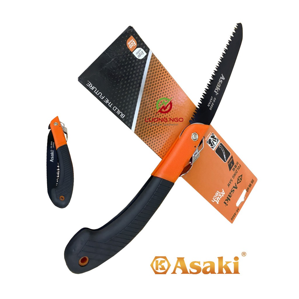 Cưa gỗ, cưa cành cầm tay cao cấp r - Cưa gỗ xếp gọn thép Nhật Asaki AK-8800