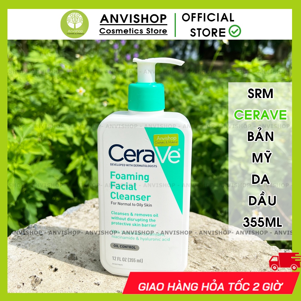 Sữa rửa mặt Cerave Foaming Facial Cleanser 355ML BẢN MỸ