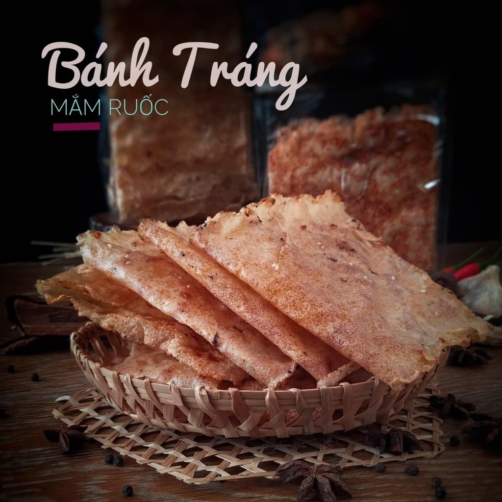 Combo 6 gói (125g) bánh tráng mắm ruốc nhà Vị- bánh tráng ngon, thơm giòn tan | BigBuy360 - bigbuy360.vn