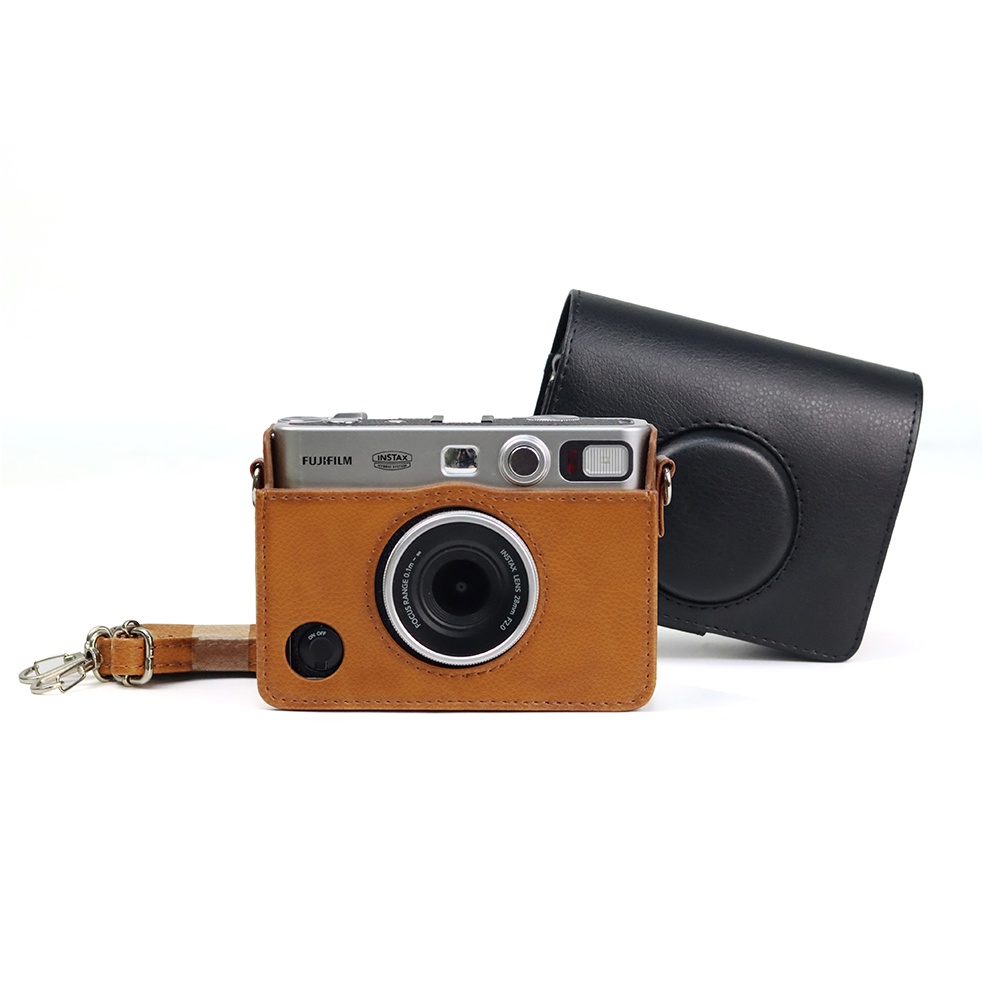 Túi bằng da PU đựng máy ảnh fujifilm instax mini evo tiện dụng