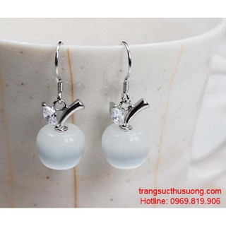Khuyên tai quả táo bạc 925