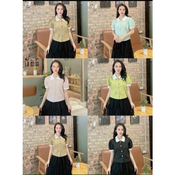 Áo sơmi cổ sen bèo tròn ☘️☘️☘️SL alohashop91