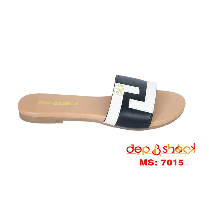 Dép nữ quai ngang big size  màu đen MS- 7015