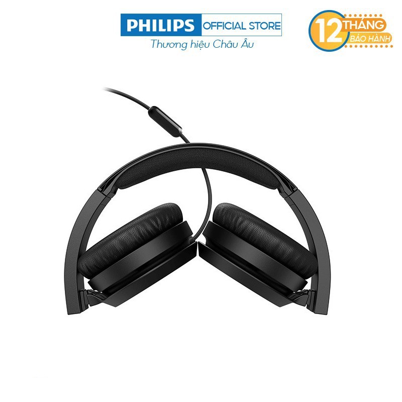 Tai nghe Philips chụp tai TAH4105BK/00, Có mic - Màu đen - Hàng Chính Hãng