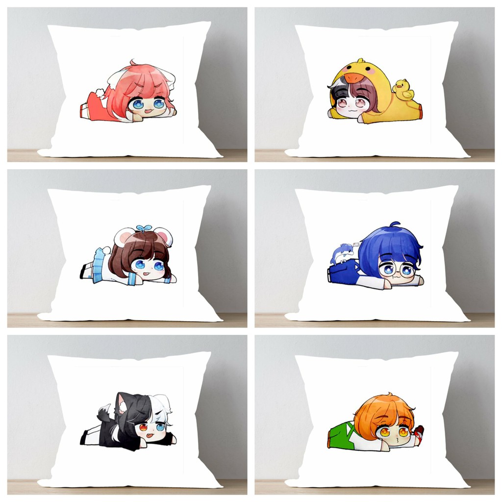 Gối in hình HERO TEAM ver NẰM Simmy Phong cận Siro Mr Vịt Sammy Đào Timmy Kairon Timy Kamui