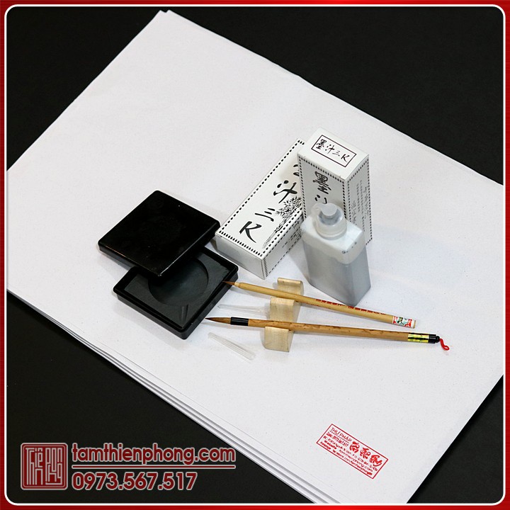 Bộ Dụng Cụ Học Viết Thư Pháp  █  Dành Cho Người Mới | Cọ viết thư pháp - Văn phòng tứ bảo BDC-160