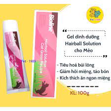 Bioline - Gel dinh dưỡng chống búi lông, giảm hôi miệng, bảo vệ đường ruột cho mèo Hairball Solution 100g