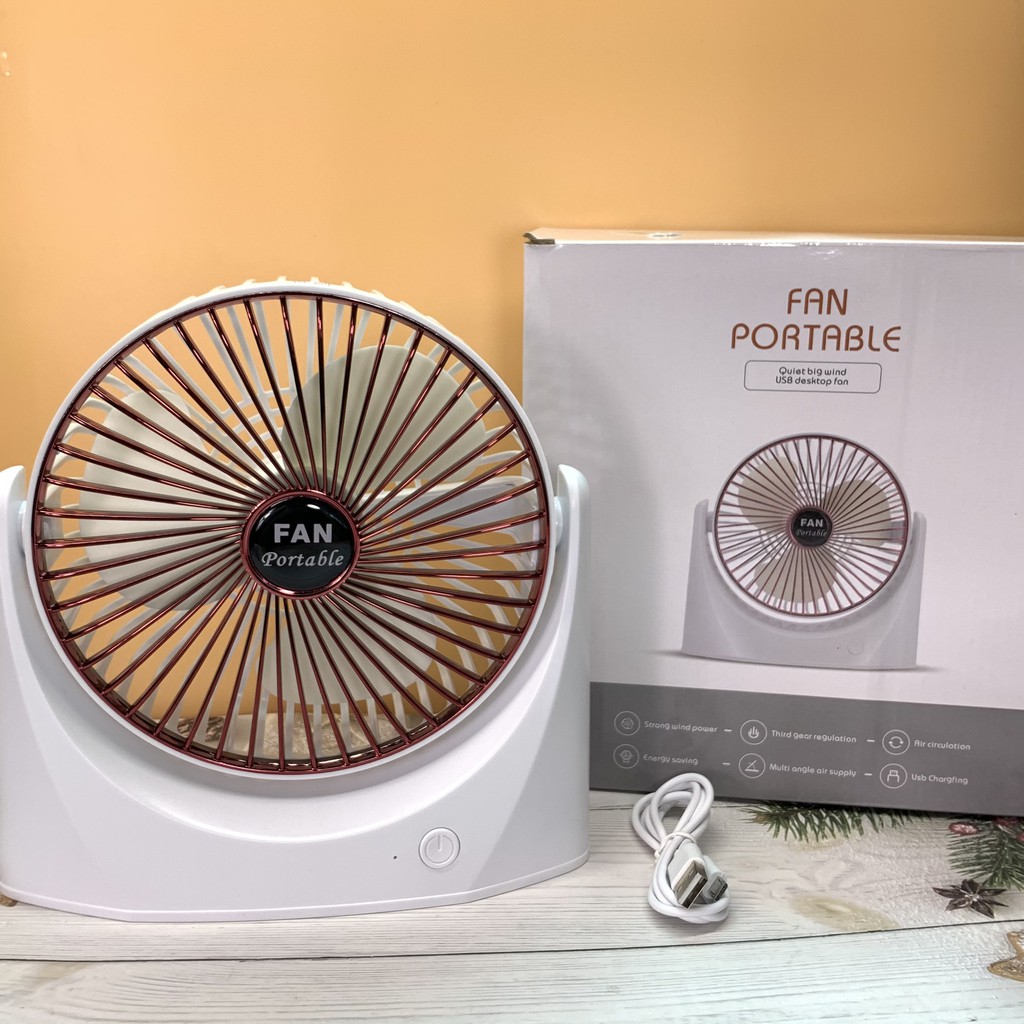 Quạt Tích Điện Mini Fanportable [Sota] Sạc Tích Điện, 3 Chế Độ Gió Mạnh Mẽ, Nhỏ Gọn Tiện Lợi | BigBuy360 - bigbuy360.vn