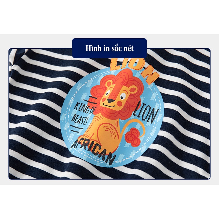 Áo nỉ cho bé WELLKIDS áo nỉ dài tay chất da cá họa tiết hàng xuất Âu Mỹ