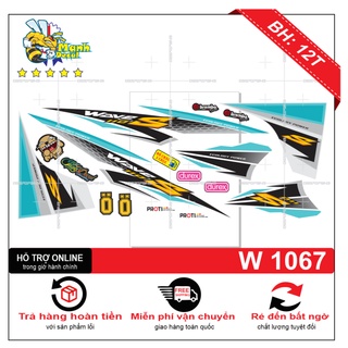Ten rời xe wave S 110 2017 trắng xanh