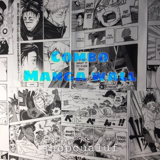 [Manga Wall] Combo manga wall dán trường/ trang trí room A4