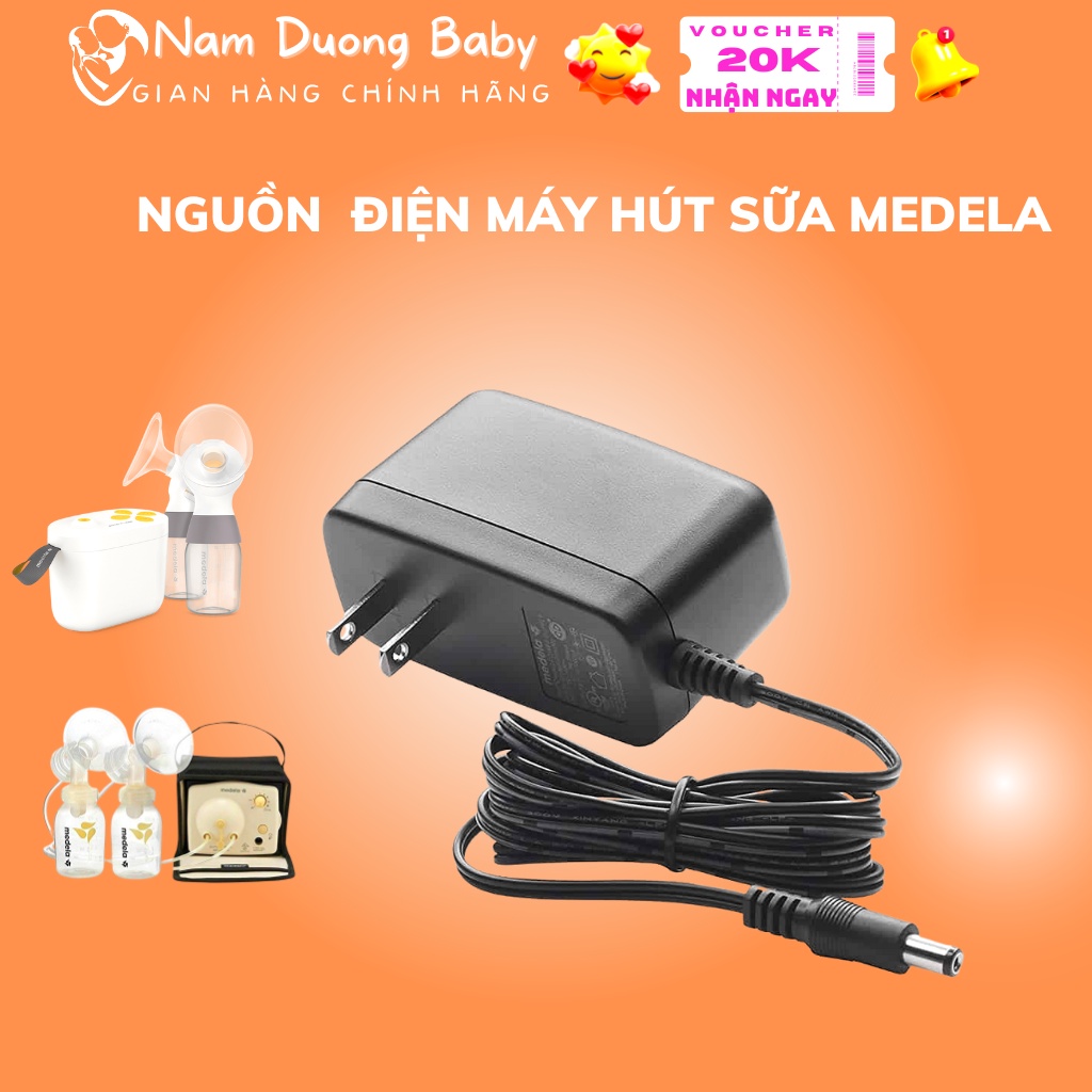 Nguồn điện, adapte máy hút sữa Medela Pump, Pump Max Flow chính hãng  9V/ 2A