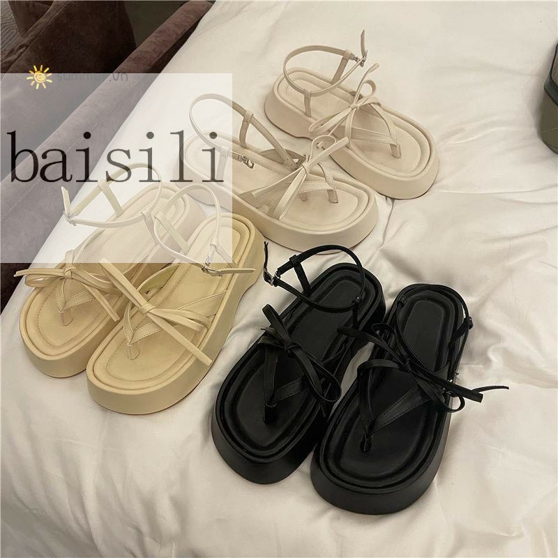 SANDAL XUỒNG BAISILI - GIÀY THỜI TRANG NỮ PHONG CÁCH HIỆN ĐẠI QUAI NGANG KẸP ĐẾ BẰNG BS220911