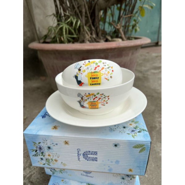 Bộ Tô Chén Đĩa Sứ 3 Món Hàng Khuyến mãi Unileve