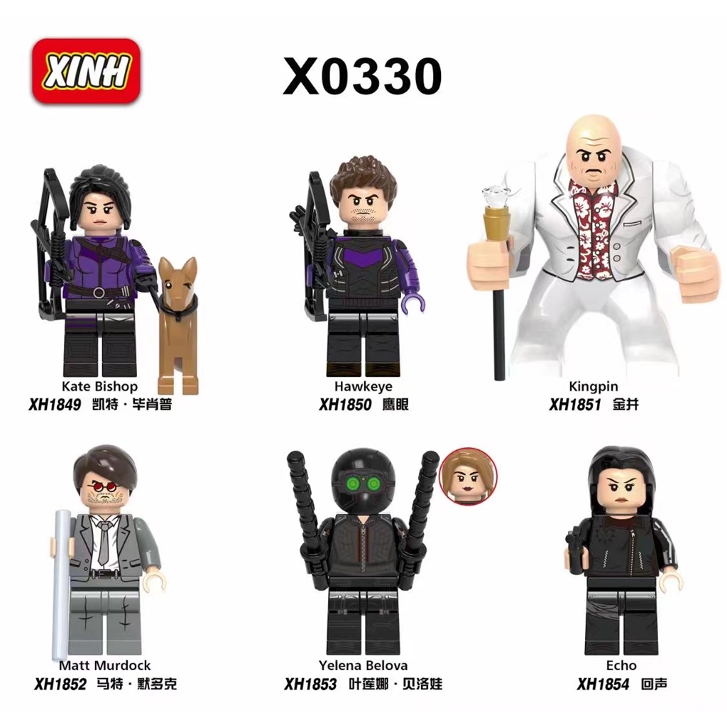 Mô Hình Đồ Chơi Xếp Hình Nhân Vật Hawkeye Daredevil X0330 XH1851