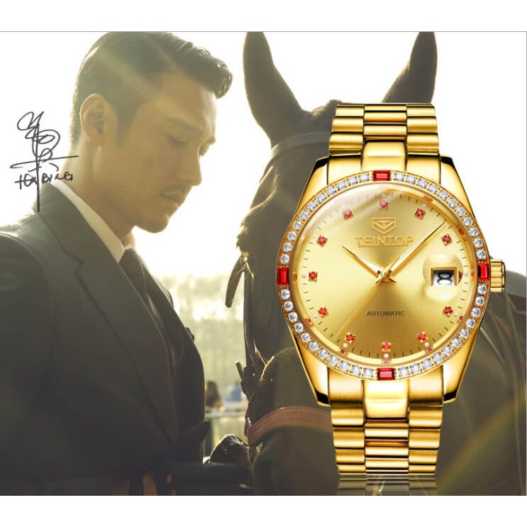 ĐỒNG HỒ NAM CHÍNH HÃNG TEINTOP T7007-1 hàng mới,Kính sapphire ,chống xước,Chống nước,máy cơ(Automatic),Bảo Hành 12 Tháng