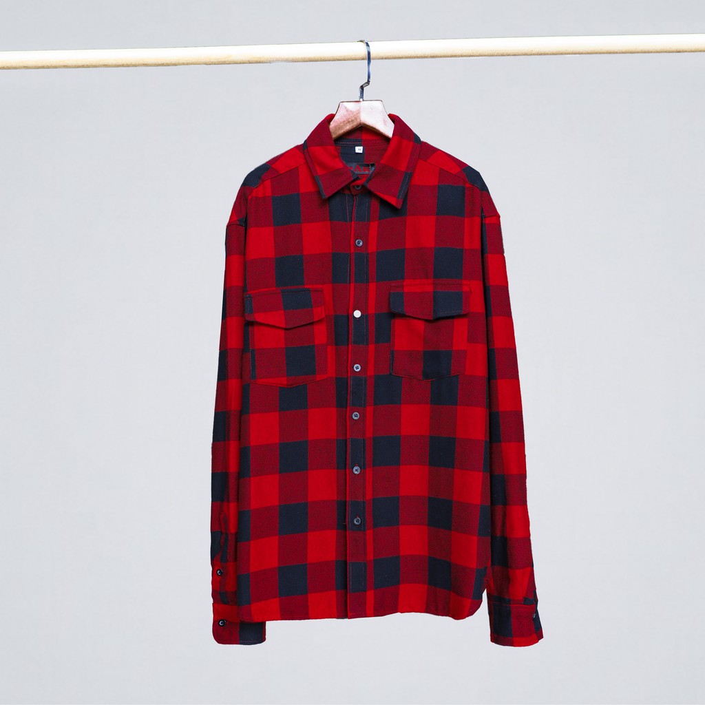 Áo sơ mi flannel sọc caro nhiều màu | BigBuy360 - bigbuy360.vn