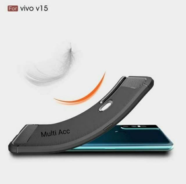 Ốp Điện Thoại Silicon / Sợi Carbon Cho Vivo V15 / Case Ipaky