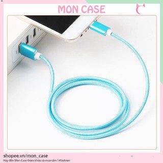 Cáp sạc dây dù dài 1m và 3m cho iphone5/5s/6/6plus/6s/6splus/7/7plus/8/8plus/x/xs/11/12/pro/max/plus/promax