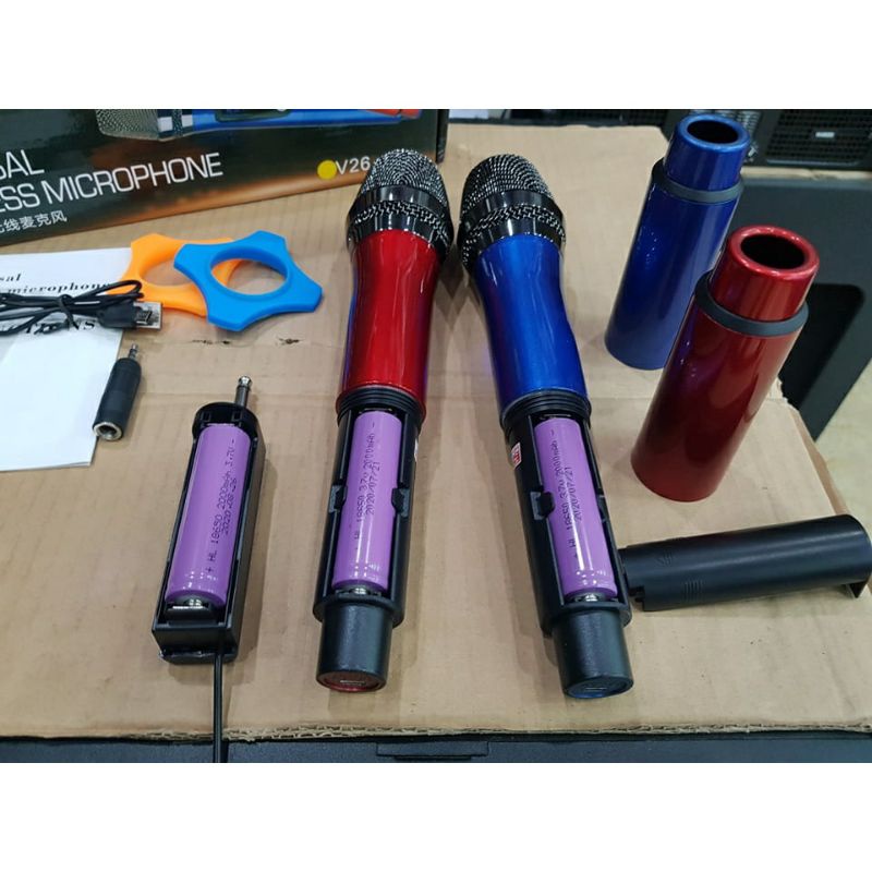 Bộ Micro không dây Zansong V26: 02 Micro, Bộ Micro đa năng cao cấp dành cho mọi loa và Amply Karaoke